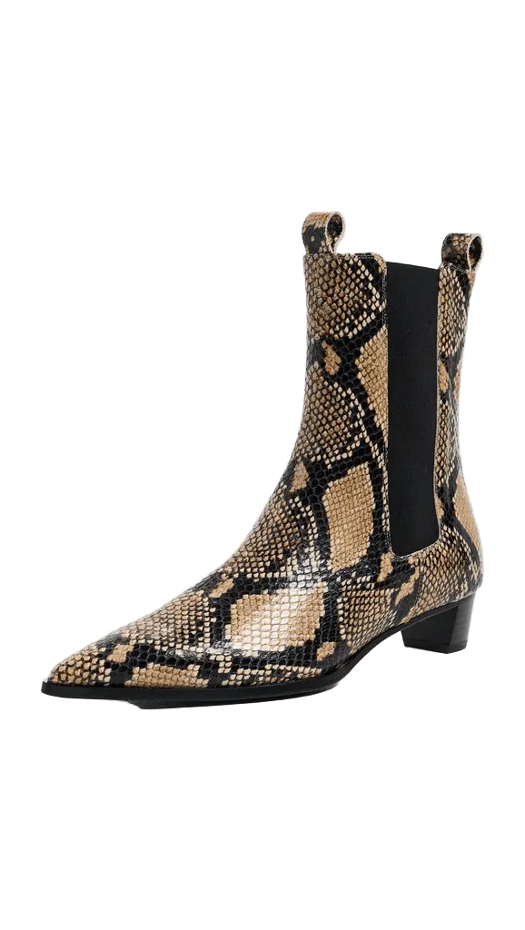 Kiki Snake Print Chelsea Boots