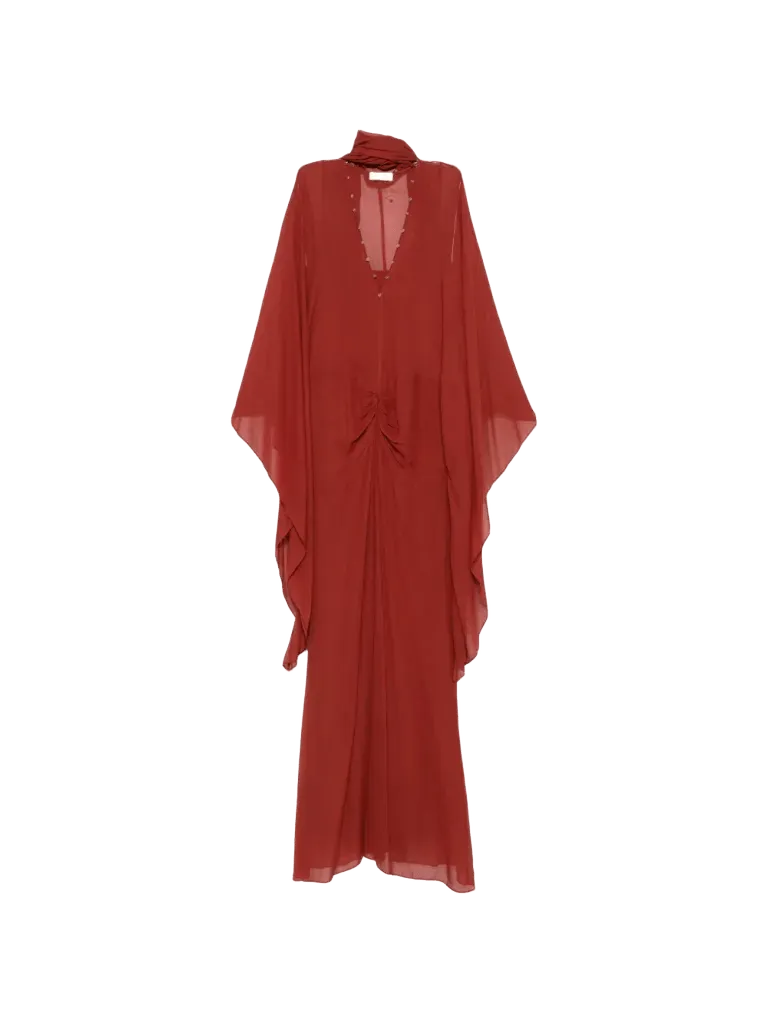 De La Vali Florencia ruched-detail maxi dress