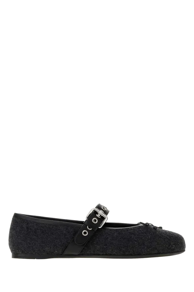 Miu Miu Ballerine Flat — Gray