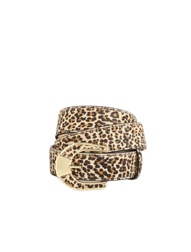 Calf Hair Inlay Belt