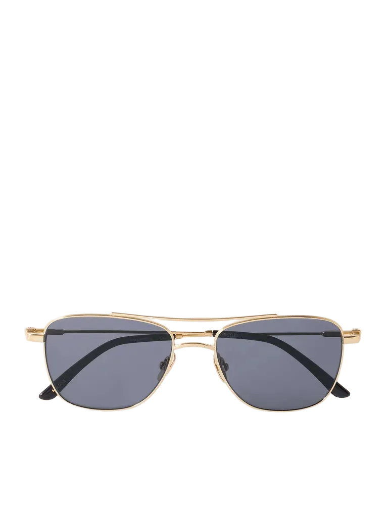 The Malone aviator-style gold-tone sunglasses