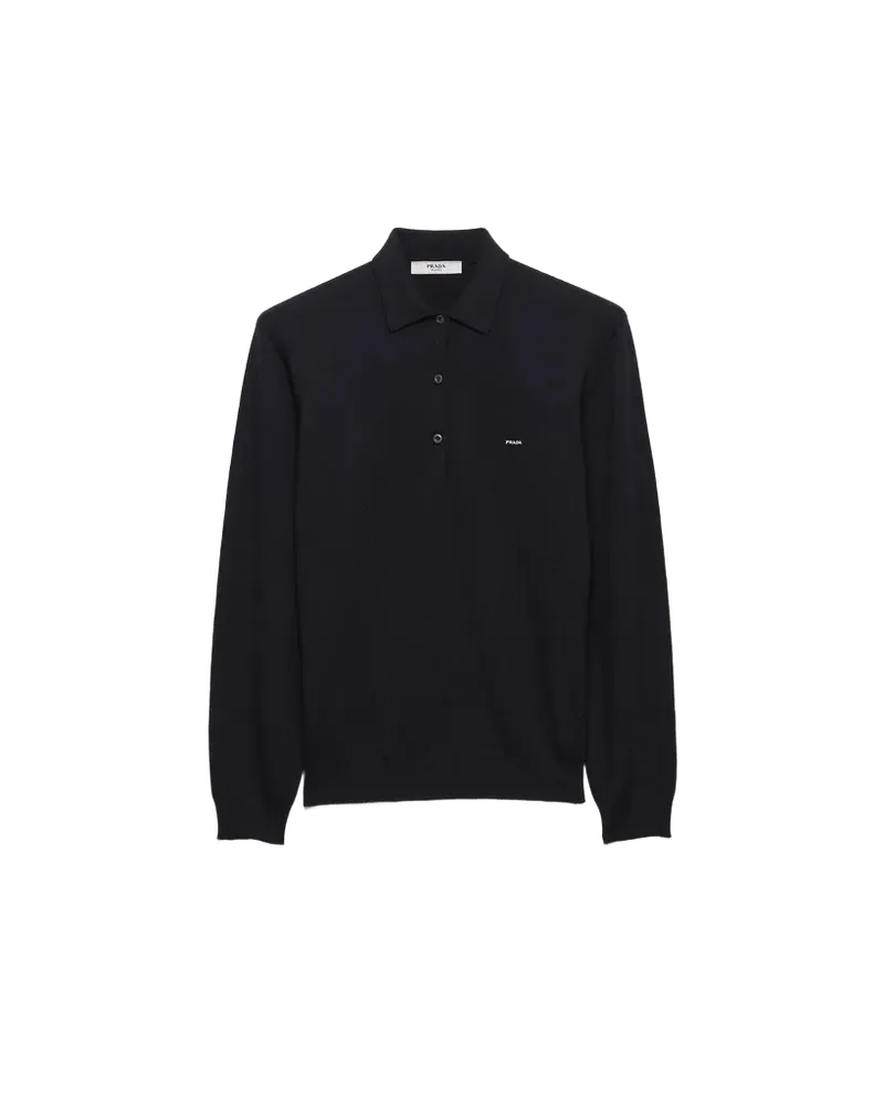 Wool polo sweater