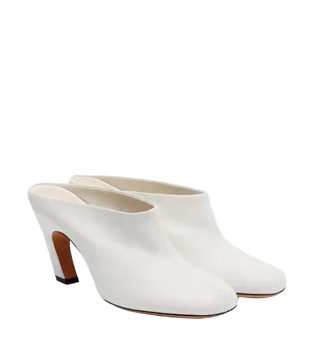 Mica leather mules