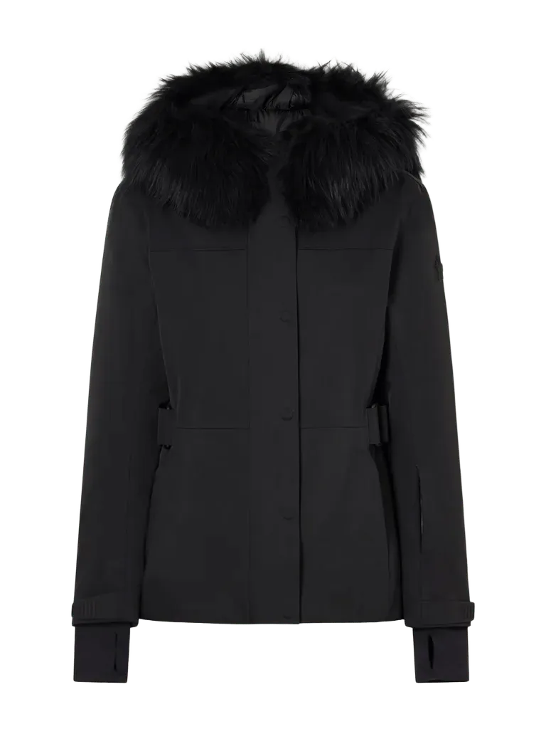 Loira shearling-trimmed stretch-shell ski jacket