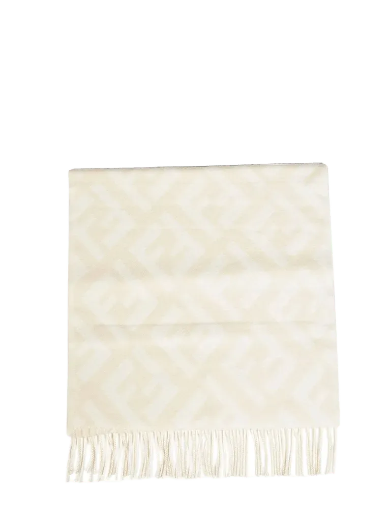 Fendi Camelia Scarf — Ivory