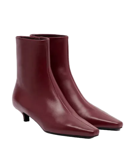 Leather ankle boots