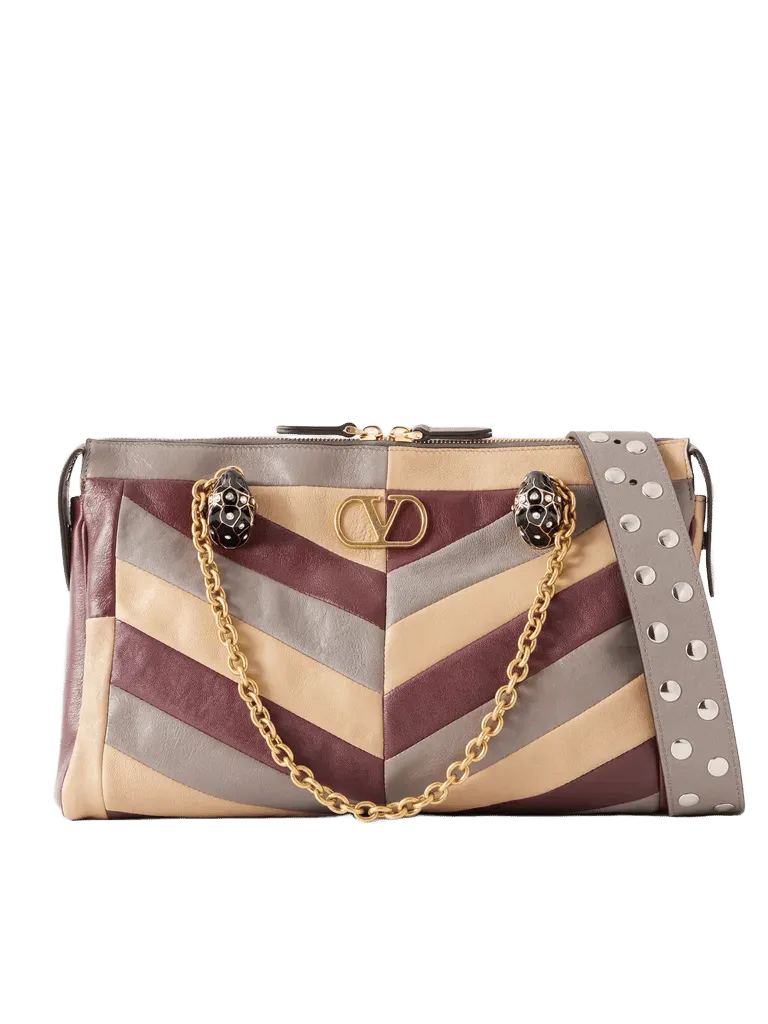 Panthea Medium embellished patchwork leather shoulder bag