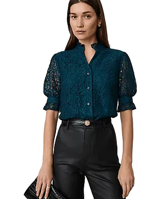 Lace Ruffle Collar Shirt