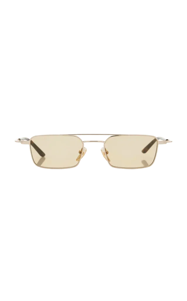 Aviator-Frame Metal Sunglasses