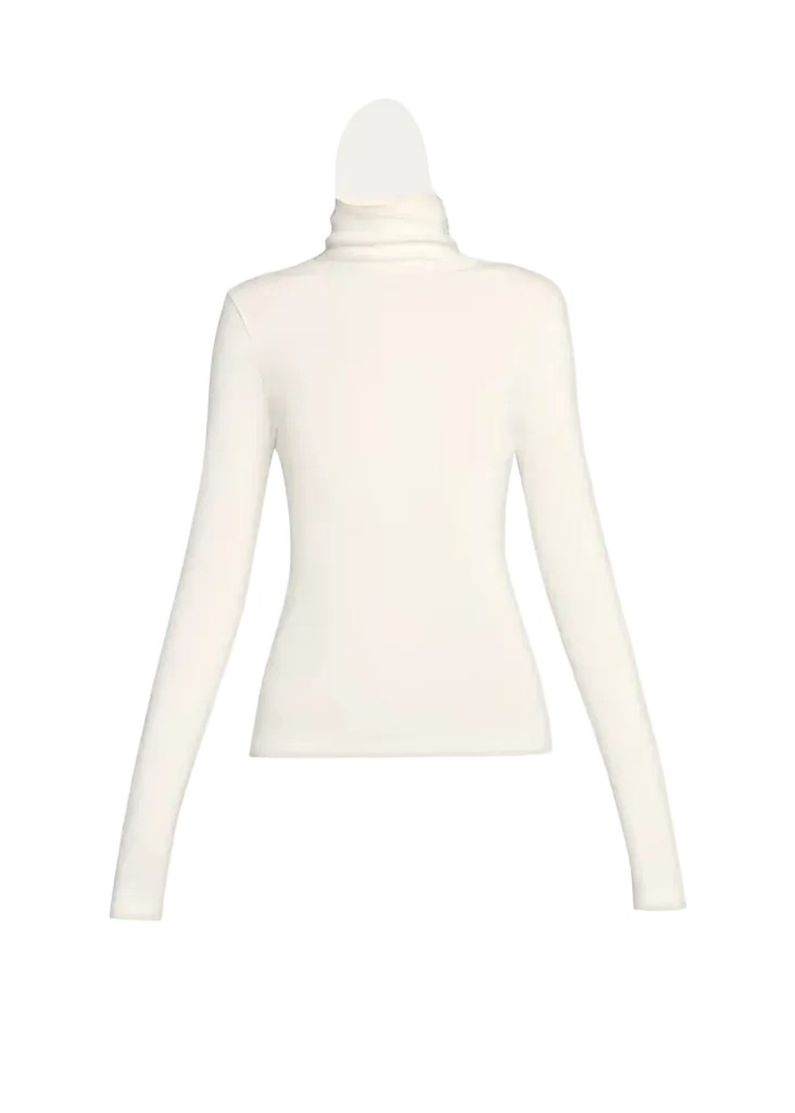 Camron Cotton Rib Turtleneck Top