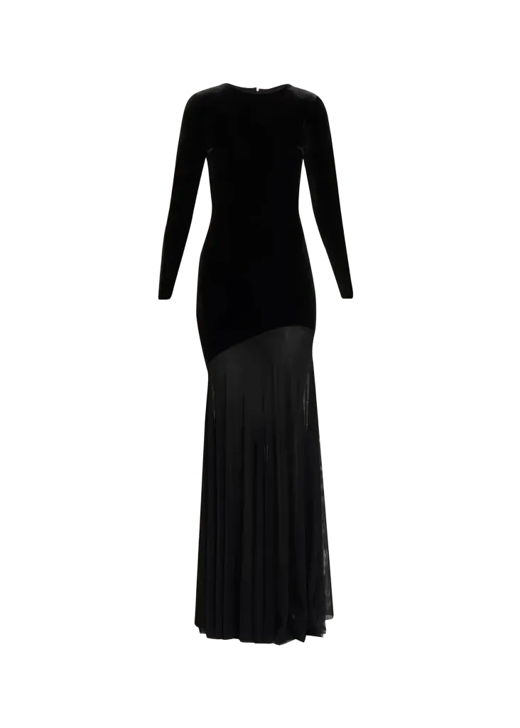 Janina Velvet A-Line Gown