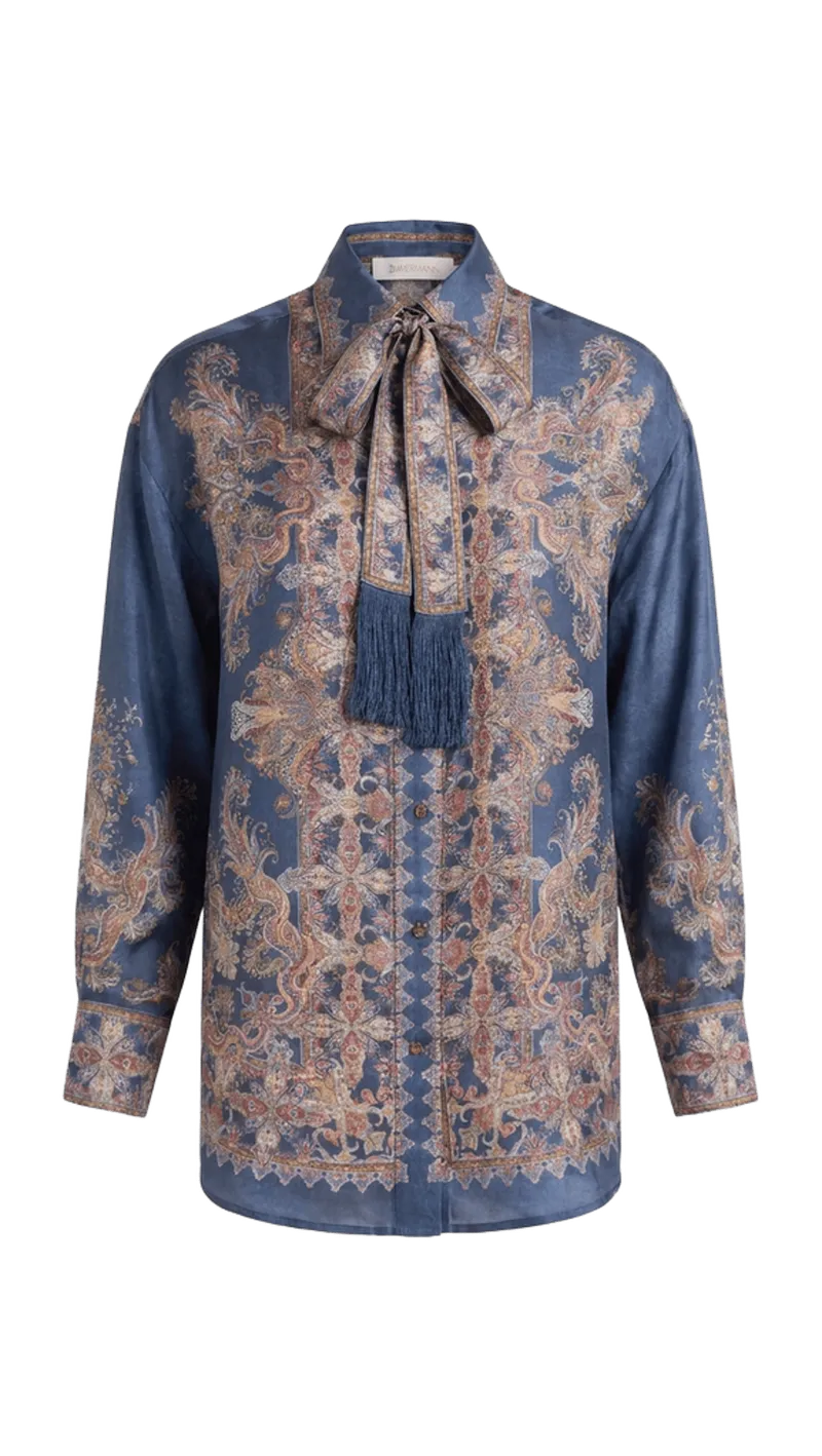 Valiant Relaxed Silk Button Down Shirt