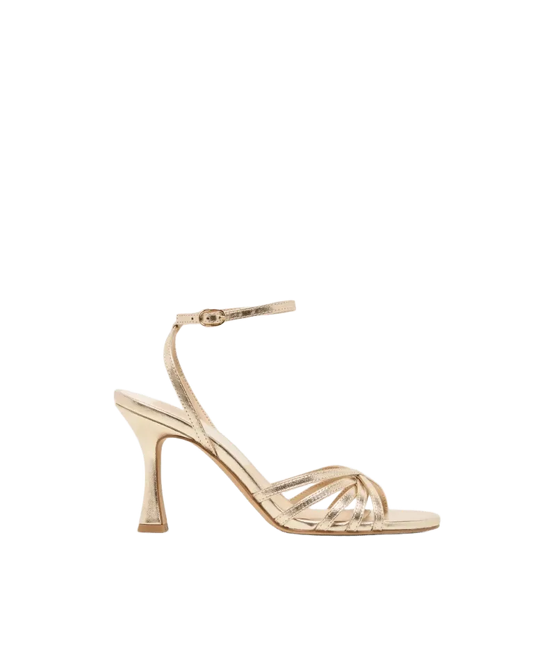 Riki Heels Lt Gold Leather