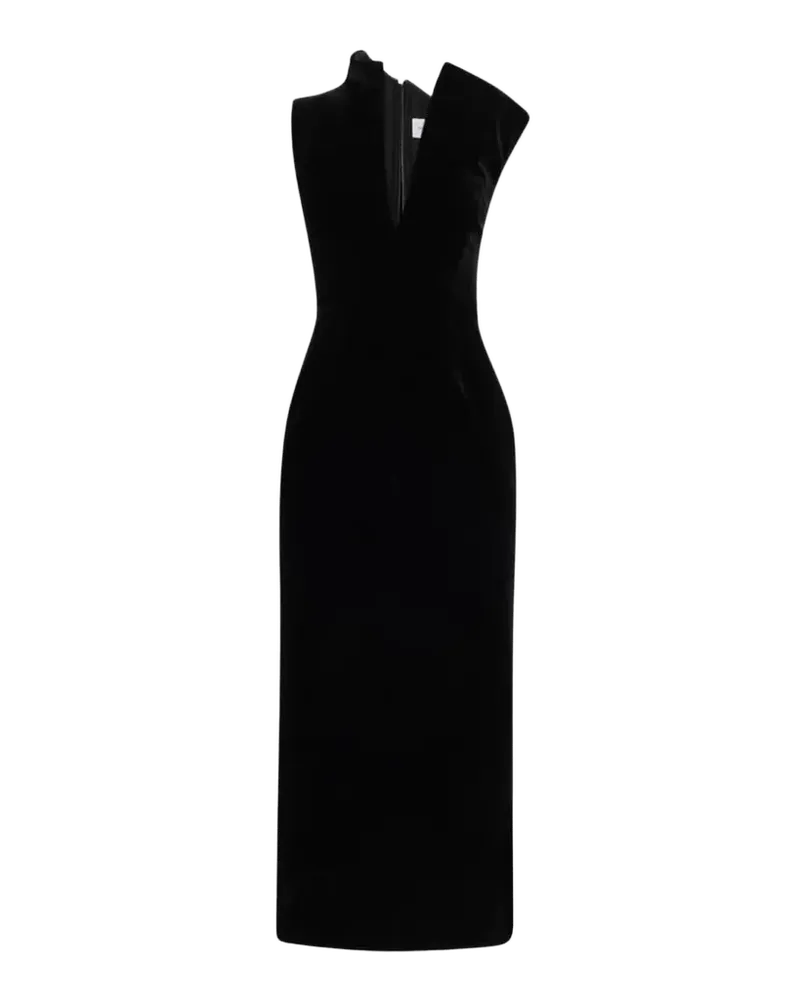 Farren Asymmetric Velvety Maxi Dress