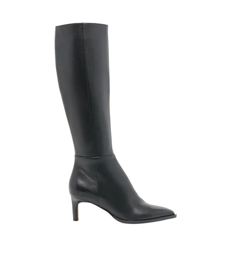 ALIMA NARROW CALF BOOTS BLACK LEATHER