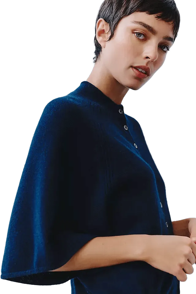 By Anthropologie 100% Cashmere Cape Sweater