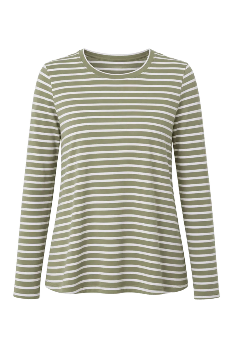 The Three-Quarter Tee - Striped
