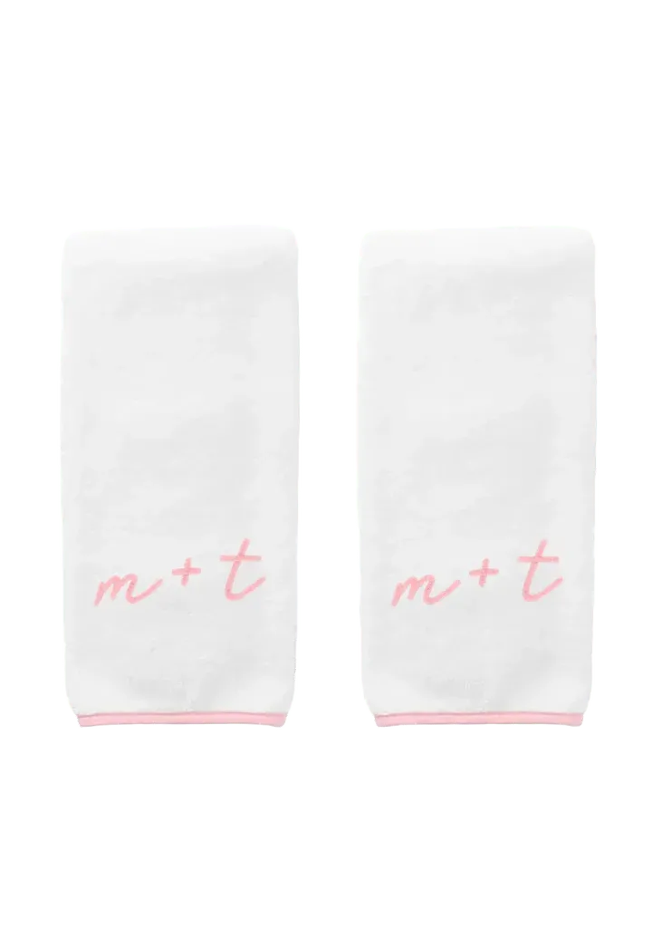 Signature Hand Towel in Ballet Pink, Set of 2