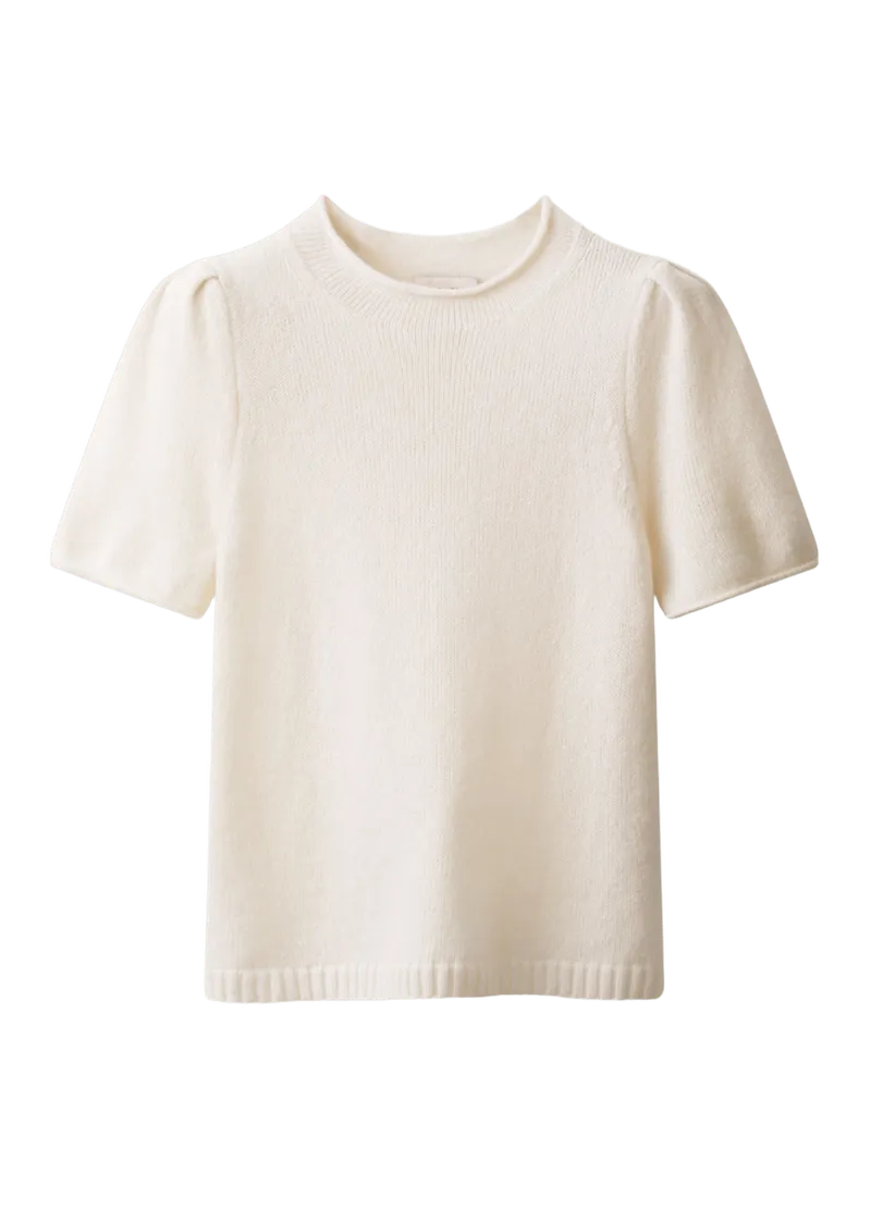 Pouf Sleeve Knit Tee