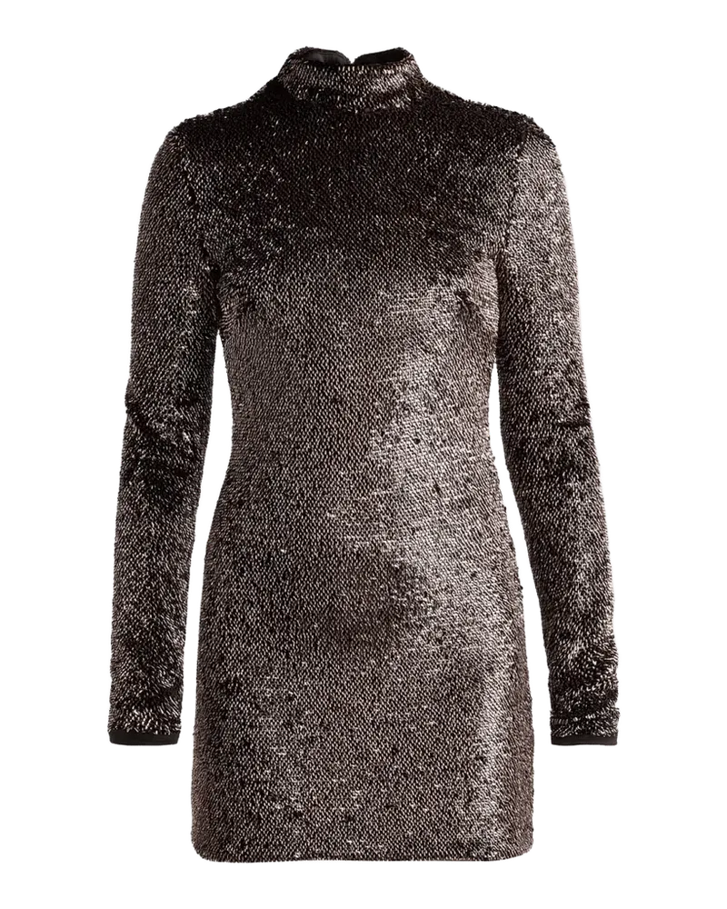 Sylee Textured-Knit Mock-Turtleneck Mini Dress