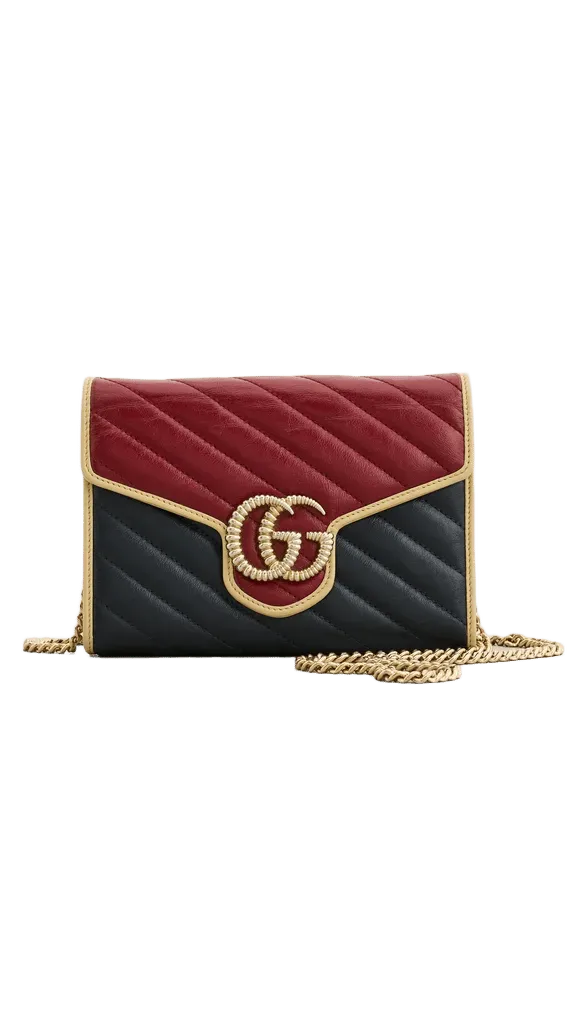 Gucci GG Marmont Chain Shoulder Bag, Calf Leather