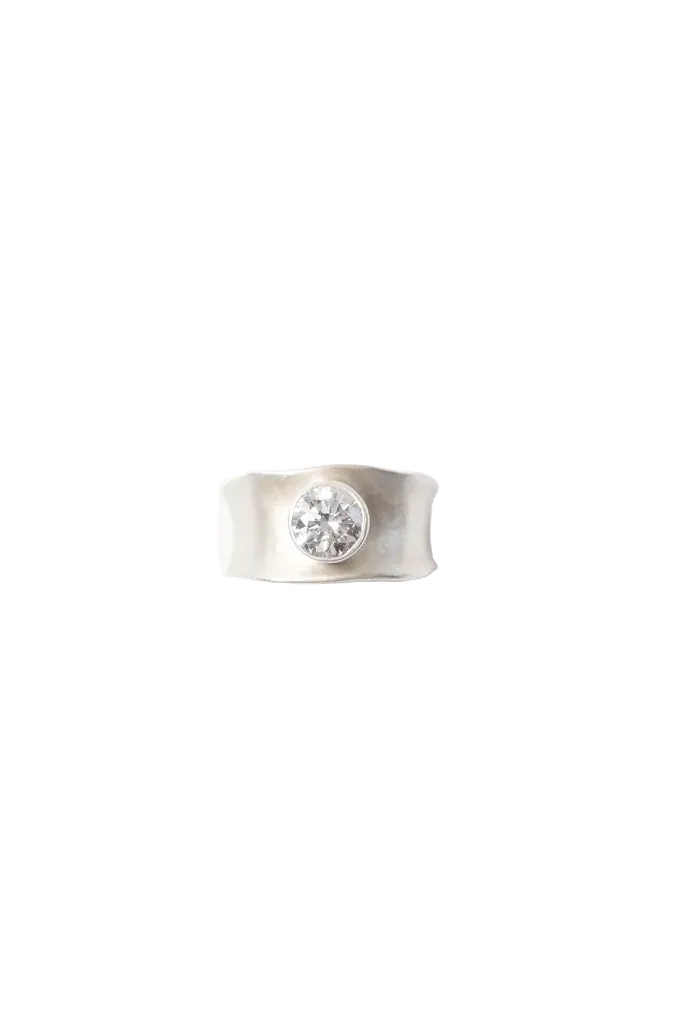 Sapphire Thumb Ring Silver