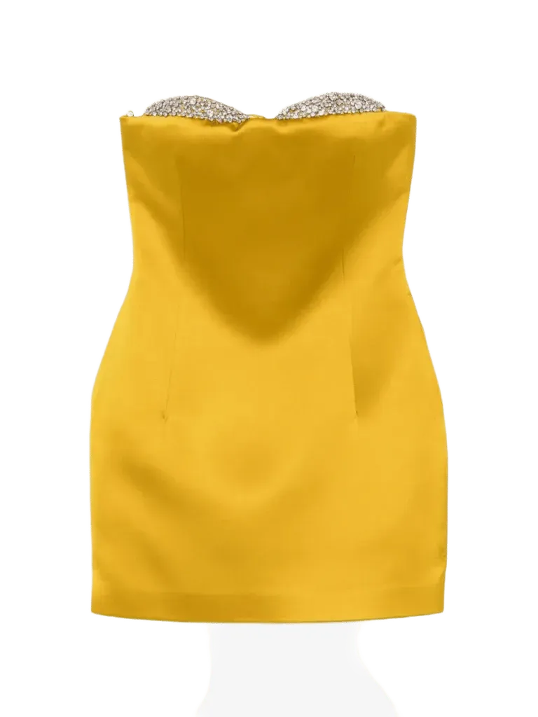 Noelie crystal-embellished strapless dress