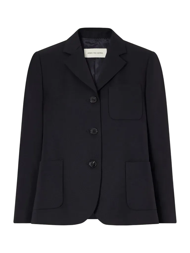 Wool-crepe blazer