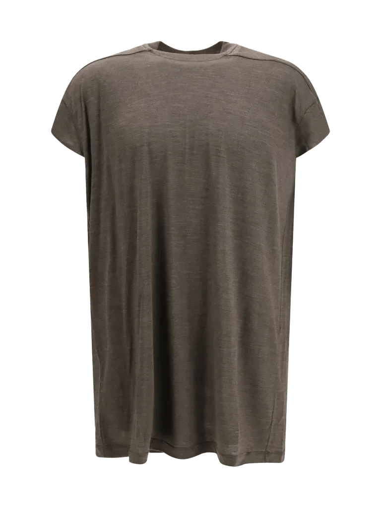Rick Owens Merino Wool Blend T-Shirt — Brown