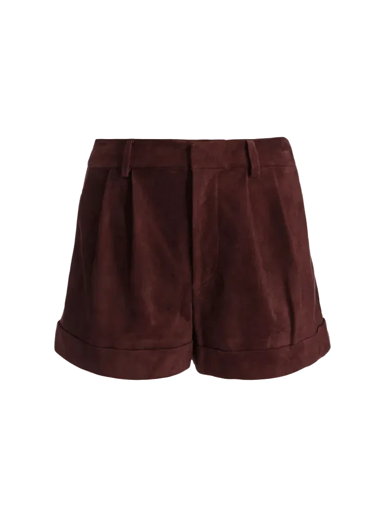 CONRY SUEDE SHORT - DARK CHOCOLATE