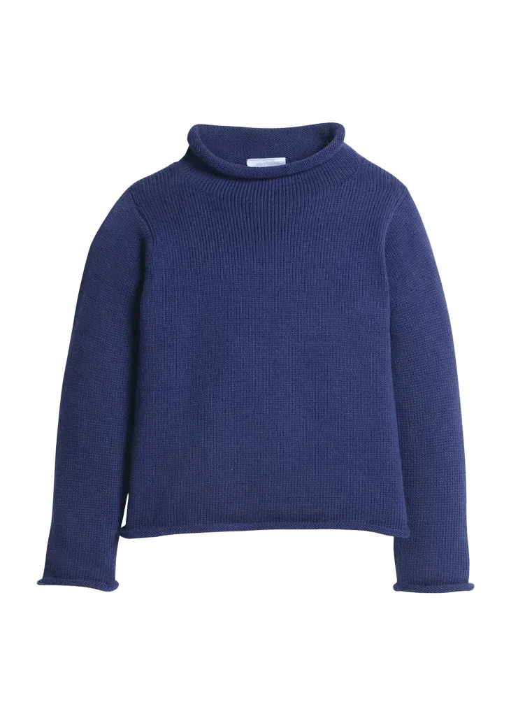 Roll Neck Sweater - Navy