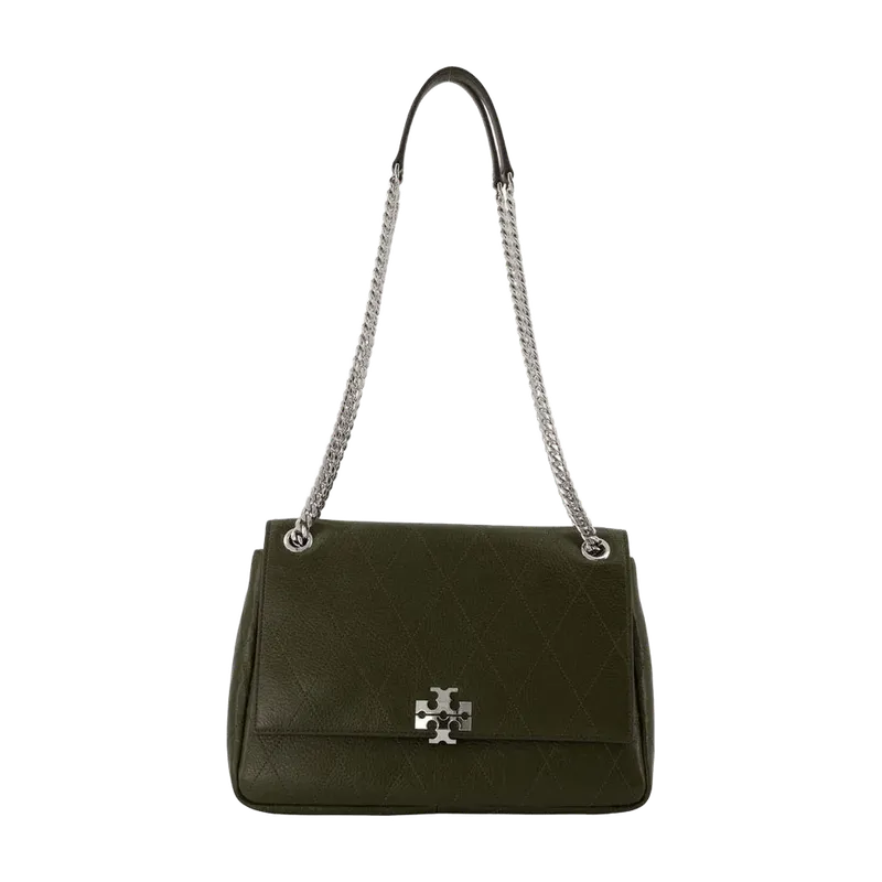 Tory Burch Charlie Shoulder Bag — Green