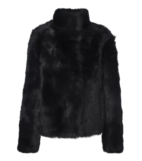 Reversible shearling coat
