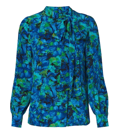 Floral silk georgette blouse
