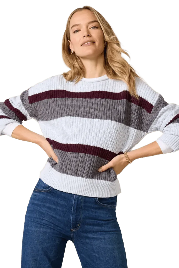 Rosie Roll Neck Stripe Pullover
