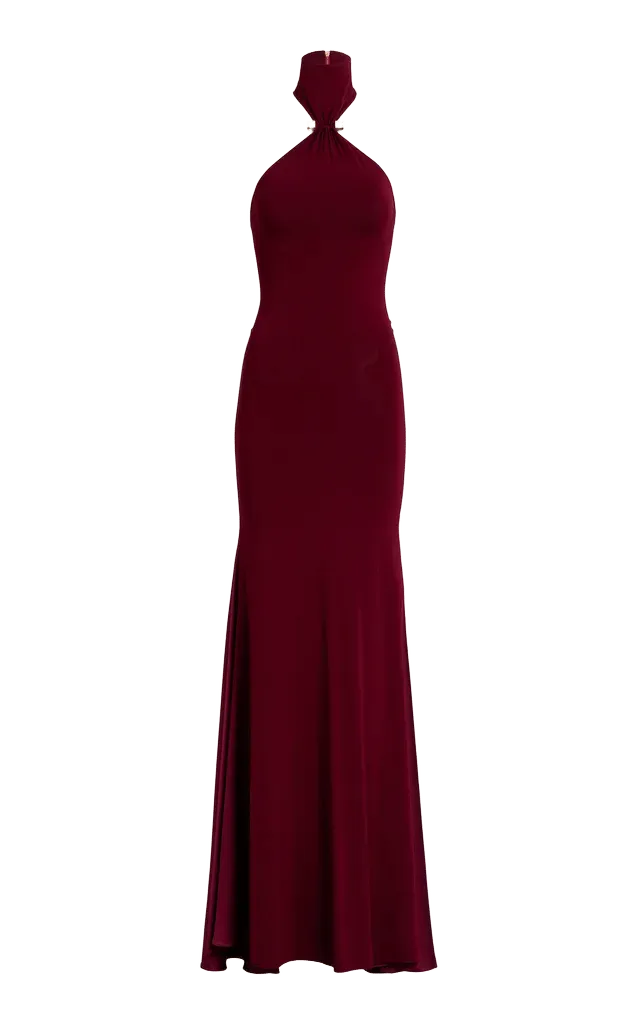Feist Crepe Maxi Halter Dress