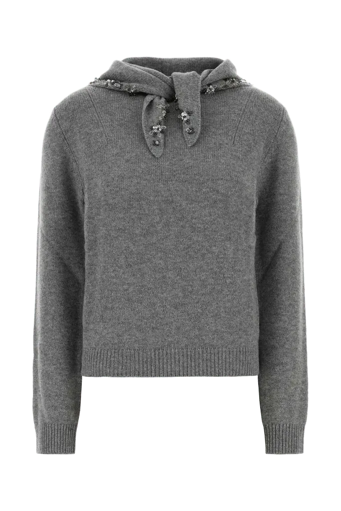 Prada Cashmere Sweater — Gray