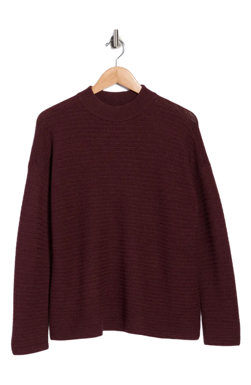 Merino Wool Mock Neck Sweater