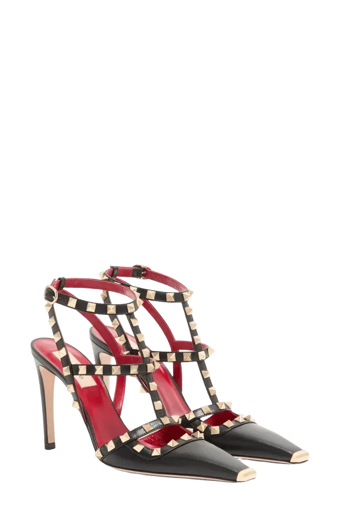 Rockstud Ankle Strap Pump