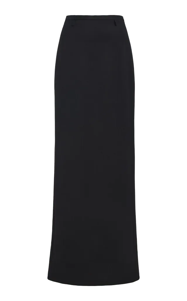 Noemi Floor-Length Silk-Wool Maxi Skirt
