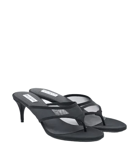 Mesh thong sandals