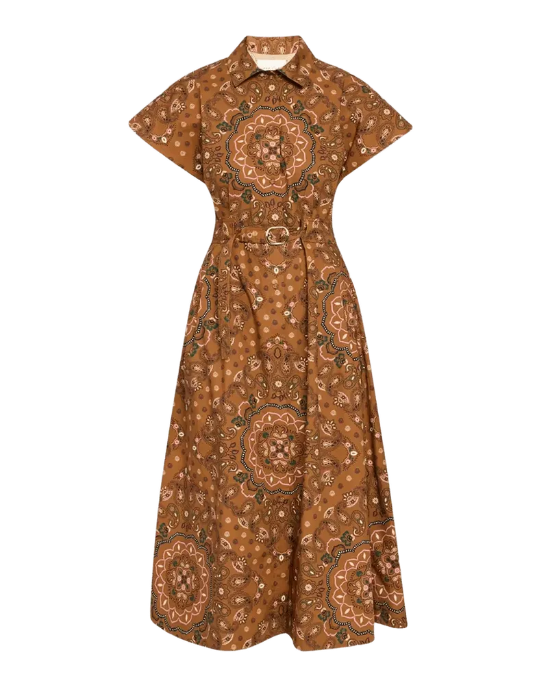 Sawyer Floral Cotton Poplin Midi Shirtdress