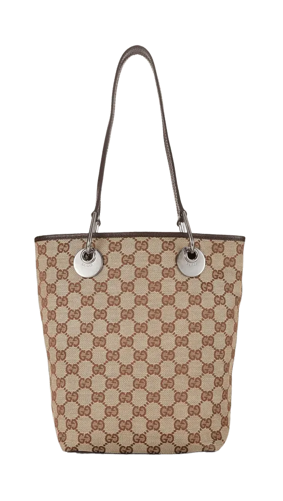 Gucci Canvas Eclipse Small Bucket Bag