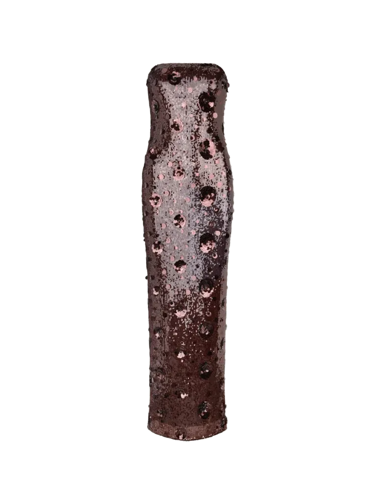 ROTATE BIRGER CHRISTENSEN sequins tube maxi dress