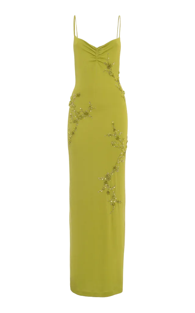 Backless Embellished Maxi Dress