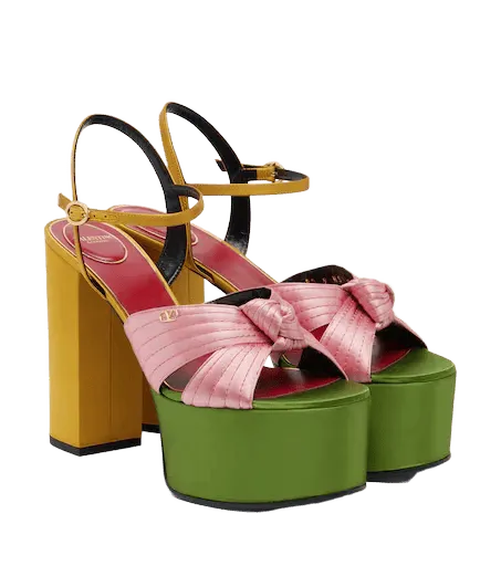 Crasher satin platform sandals