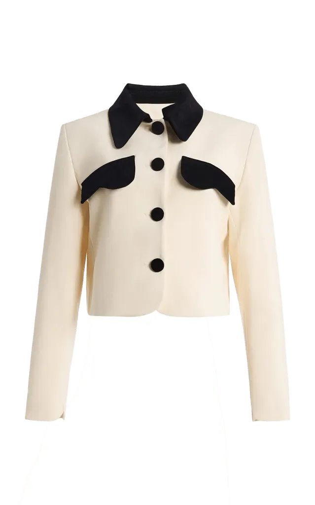 Exclusive Tatiana Cropped Crepe Jacket