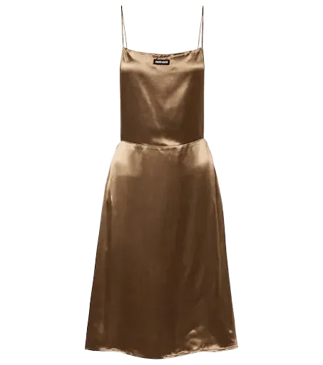Open-back satin minidress