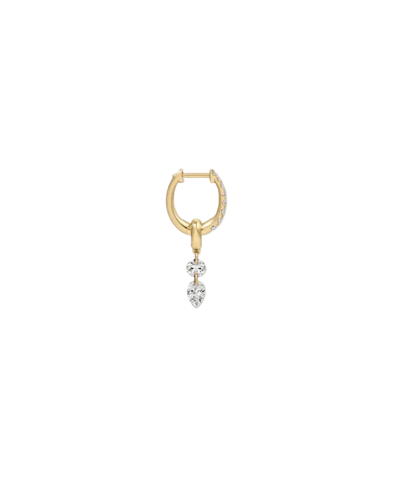 Twinkle Diamond Duo Mini Bead Hoop