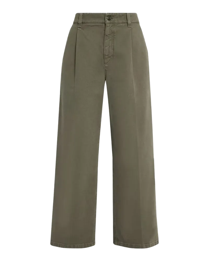 Garment Dye Straight-Leg Ankle Pants
